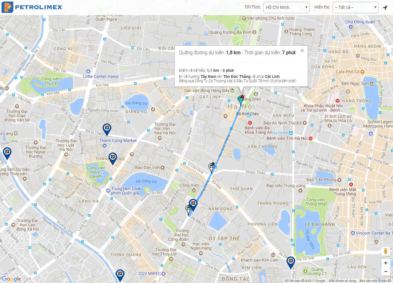 CHXD Petrolimex trên Google map :: Thông tin hoạt động SXKD :: Petrolimex (PLX) - Tập đoàn Xăng dầu Việt Nam