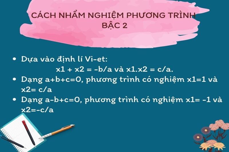 Cách giải phương trình bậc 2 nhanh chóng nhất