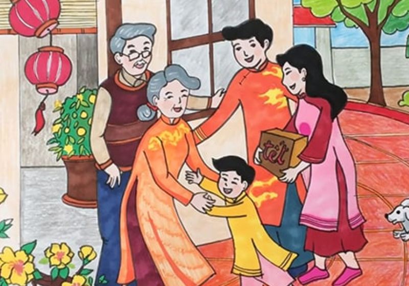 Hướng dẫn bé vẽ tranh gia đình hạnh phúc đẹp & đơn giản