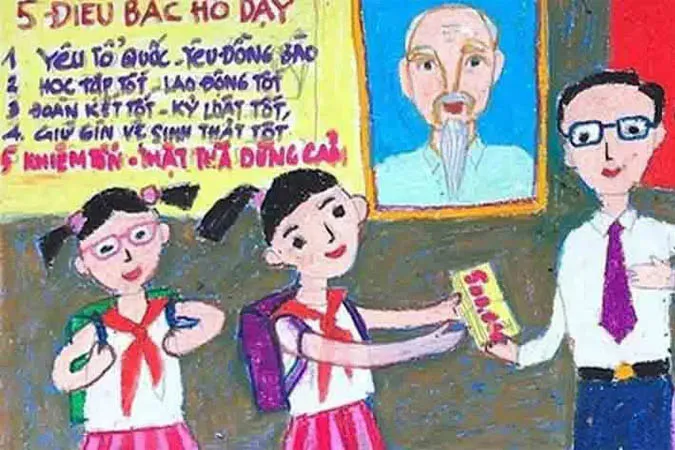 101 bức tranh 20/11 vẽ thầy cô giáo và mái trường đơn giản đẹp nhất