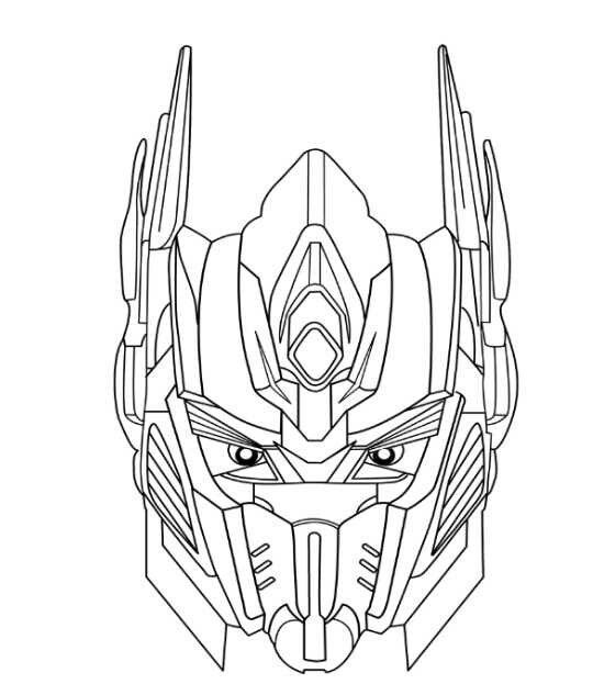 Tranh tô màu Optimus Prime siêu ngầu cho bé tập tô
