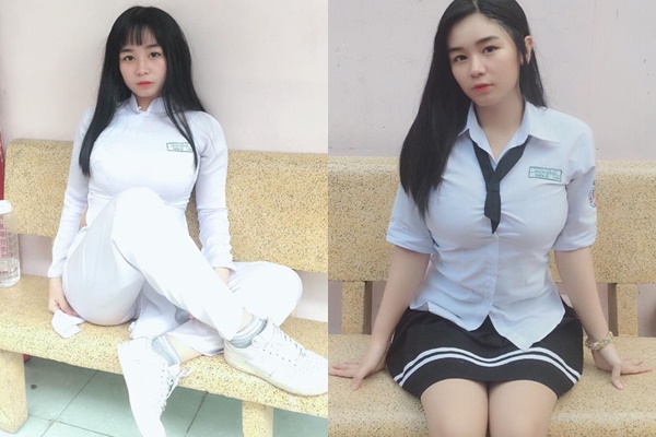 [CỰC SỐC] Bộ ảnh những hot girl mặt học sinh ngực phụ huynh vú to