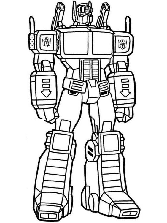 Tranh tô màu Optimus Prime siêu ngầu cho bé tập tô