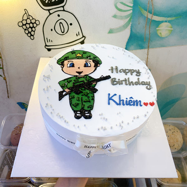 Tổng hợp hơn 50 mẫu bánh kem chú bộ đội đẹp nhất