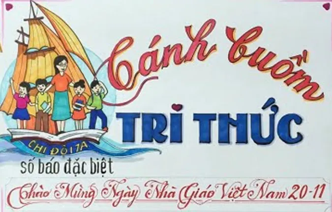 101 bức tranh 20/11 vẽ thầy cô giáo và mái trường đơn giản đẹp nhất