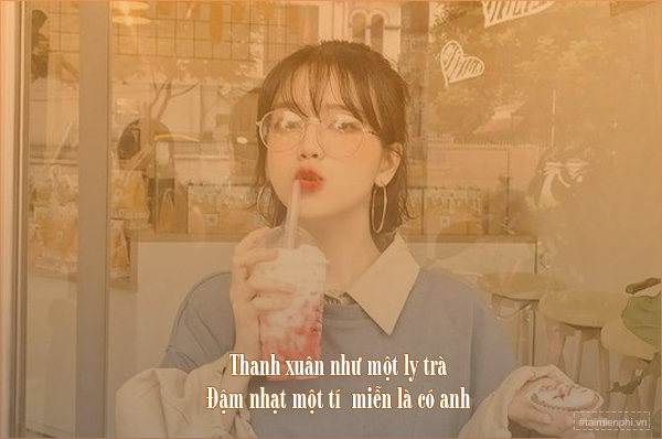 STT thả thính bằng đồ uống, trà sữa, trà đào, nước ngọt