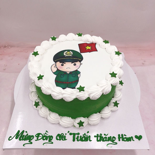 Tổng hợp hơn 50 mẫu bánh kem chú bộ đội đẹp nhất