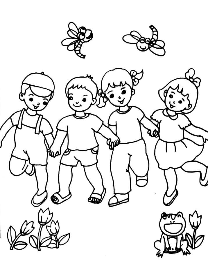 Tổng hợp các mẫu tranh tô màu Trò Chơi Dân Gian hay, thú vị nhất