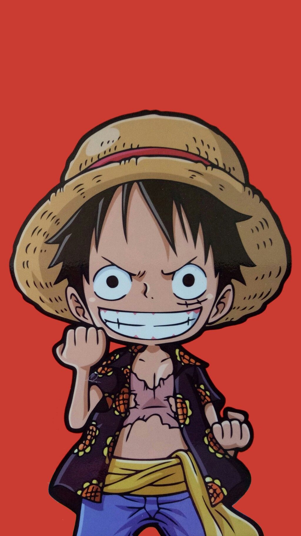 Luffy chibi ngầu - Bức tranh đẹp lung linh