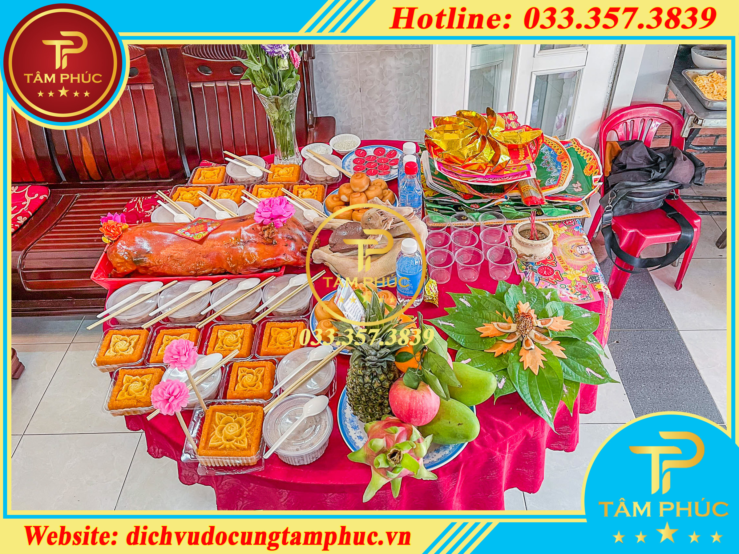 Mâm lễ đầy tháng cho bé trai miền Bắc