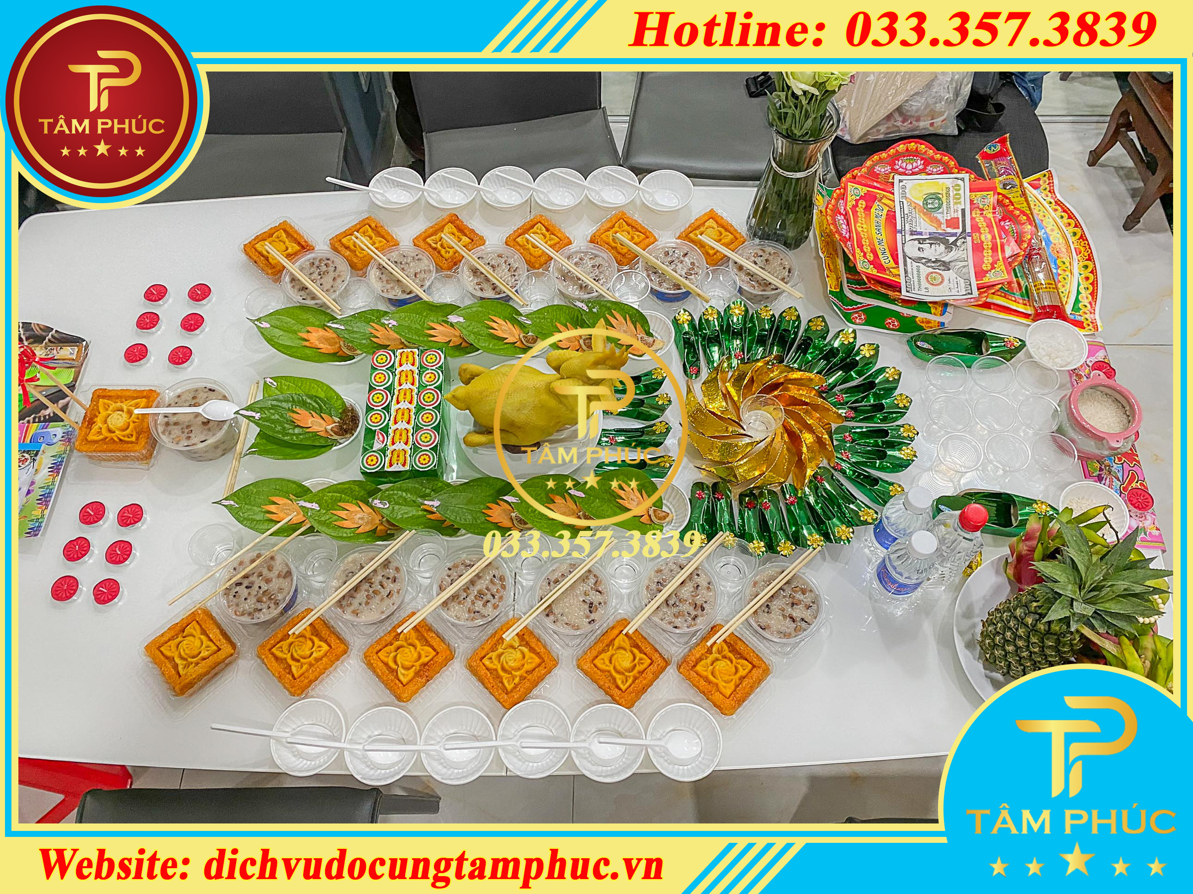 Mâm lễ đầy tháng cho bé trai miền Bắc