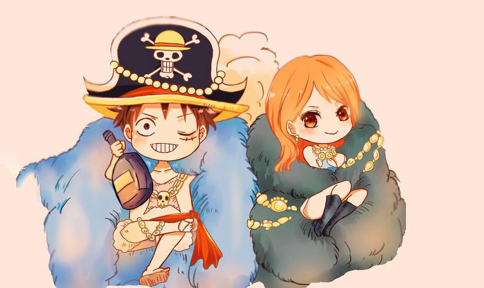 Luffy chibi ngầu - Bức tranh đẹp lung linh