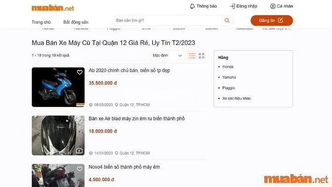 Mua Bán Xe Máy Cũ Tại Quận 12 Giá Rẻ, Uy Tín T6/2024