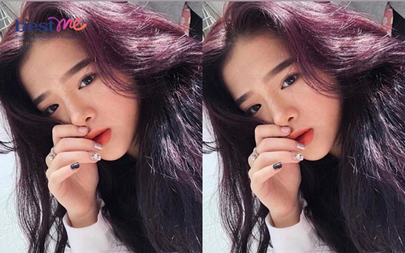 Tham khảo kiểu nhuộm màu tóc đen ánh đỏ tôn nét dịu dàng cho bạn
