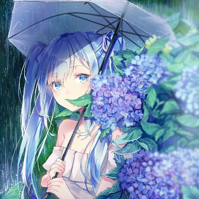 99+ hình ảnh anime nữ tóc xanh dương cute, lạnh lùng
