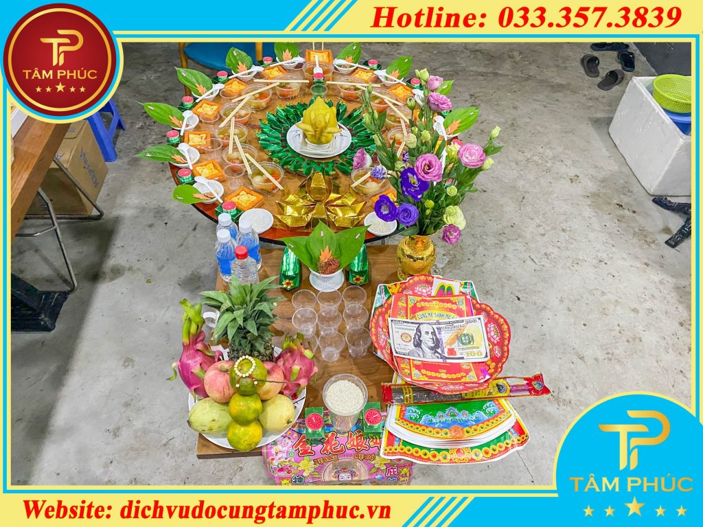 Mâm cúng đầy tháng bé gái đơn giản