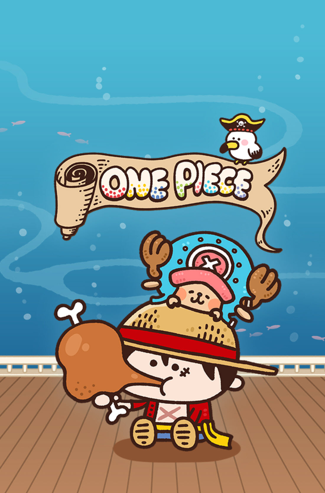 Luffy chibi ngầu - Bức tranh đẹp lung linh