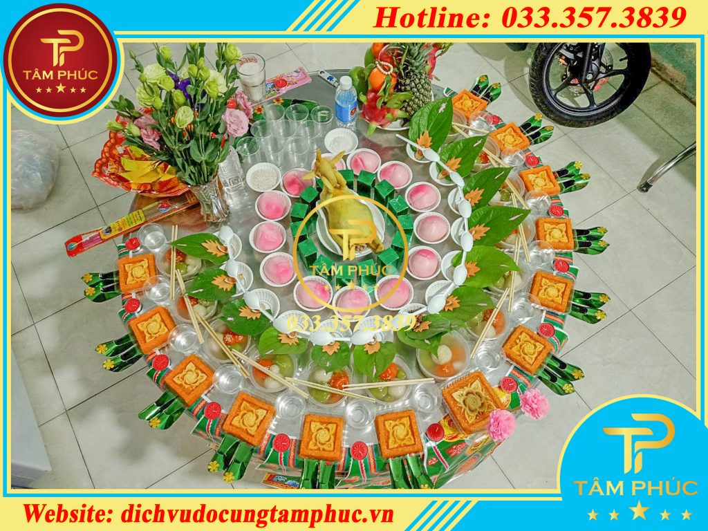 Mâm cúng đầy tháng bé gái đơn giản