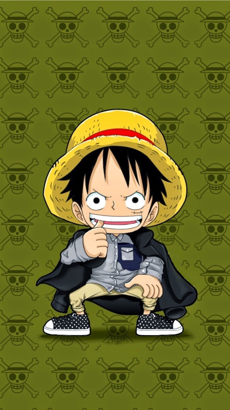 Luffy chibi ngầu - Bức tranh đẹp lung linh