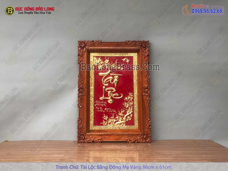 Tranh Chữ Lộc Bằng Đồng