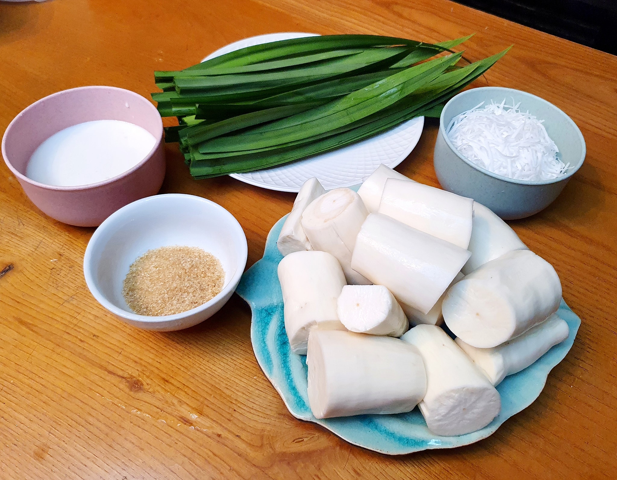 Cách làm sắn hấp cốt dừa