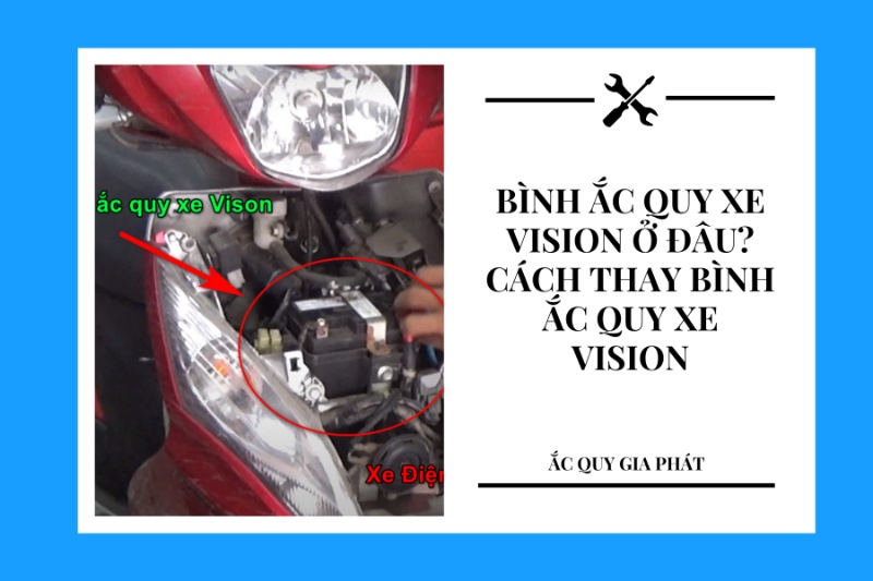 Bình ắc quy xe Airblade nằm ở đâu?