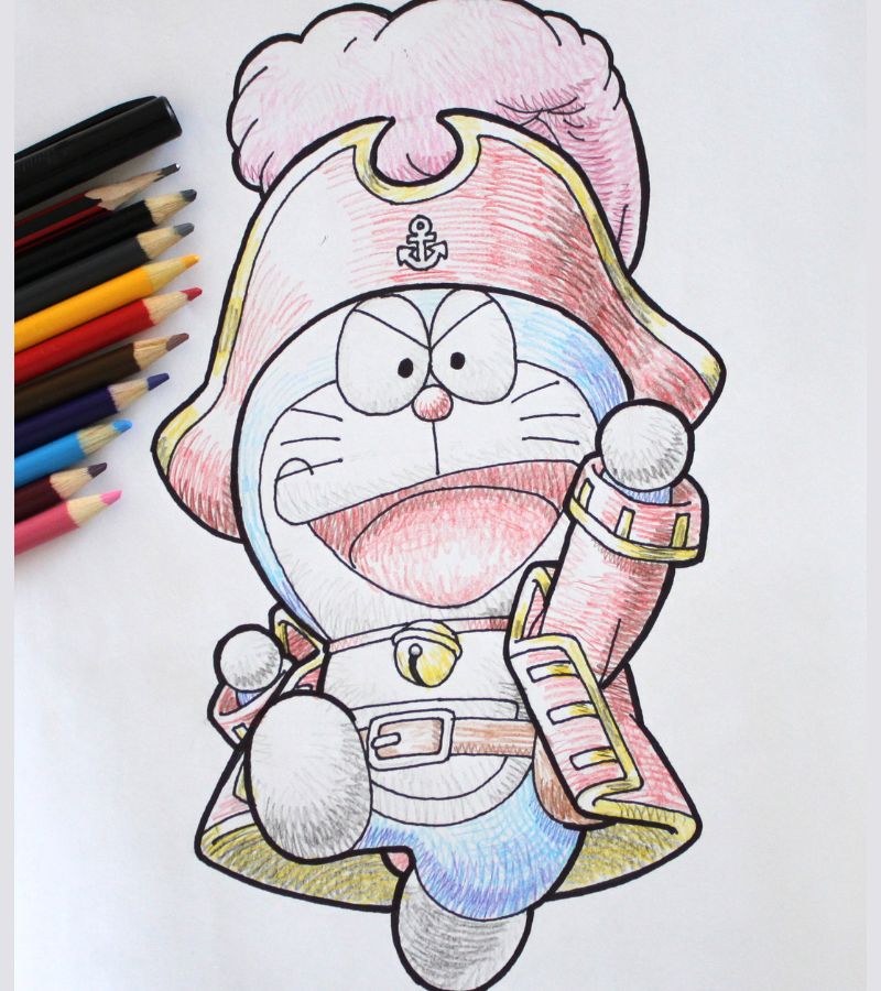 6 cách dạy bé vẽ Doraemon siêu dễ thương và cực đơn giản