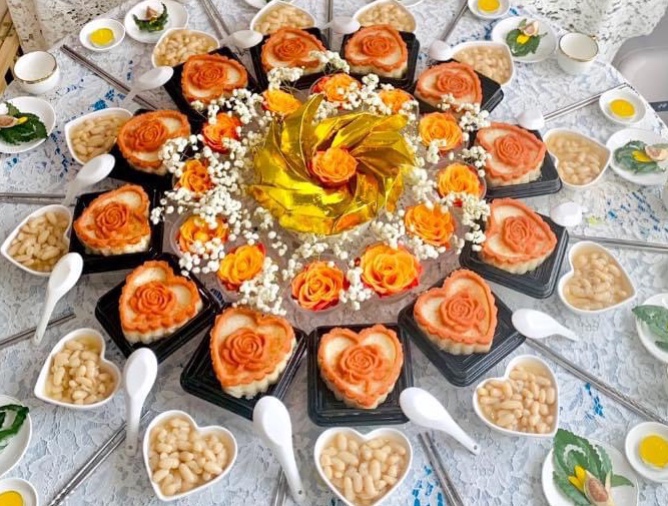 Mâm cúng đầy tháng bé gái