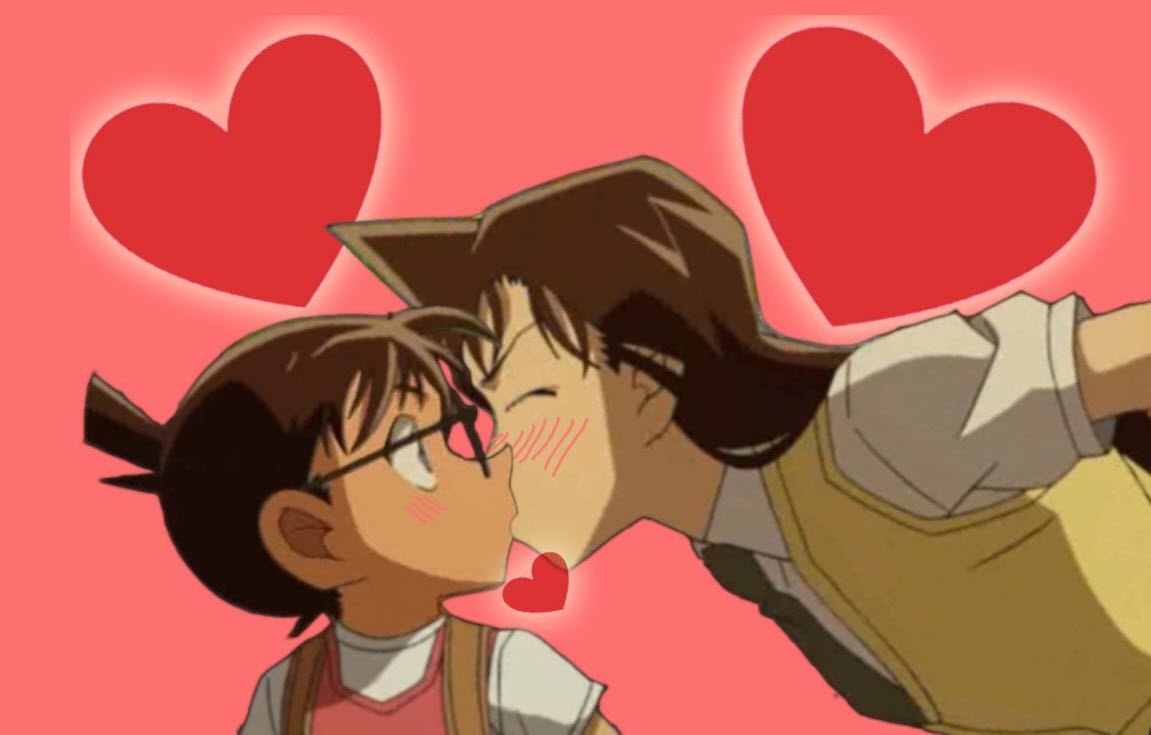 Hình ảnh Shinichi và Ran hôn nhau đẹp nhất