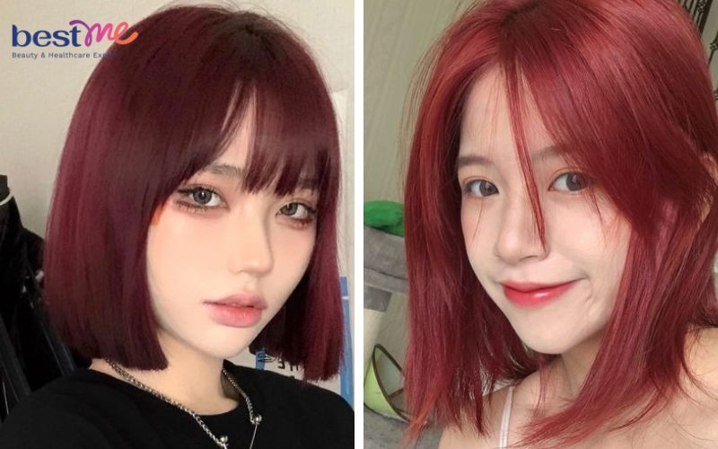 Xu hướng làm tóc 2024: Nhuộm tóc màu đỏ cherry cực hot