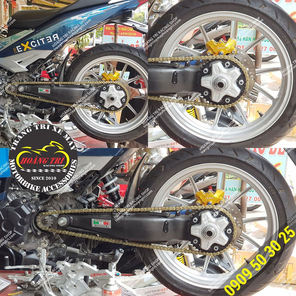 Trọn bộ gấp đơn X1R độ cho Exciter 150