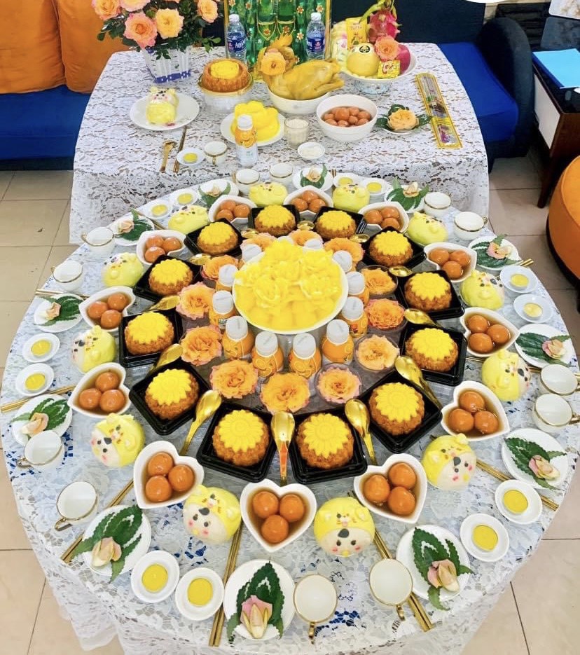 Mâm cúng đầy tháng bé gái