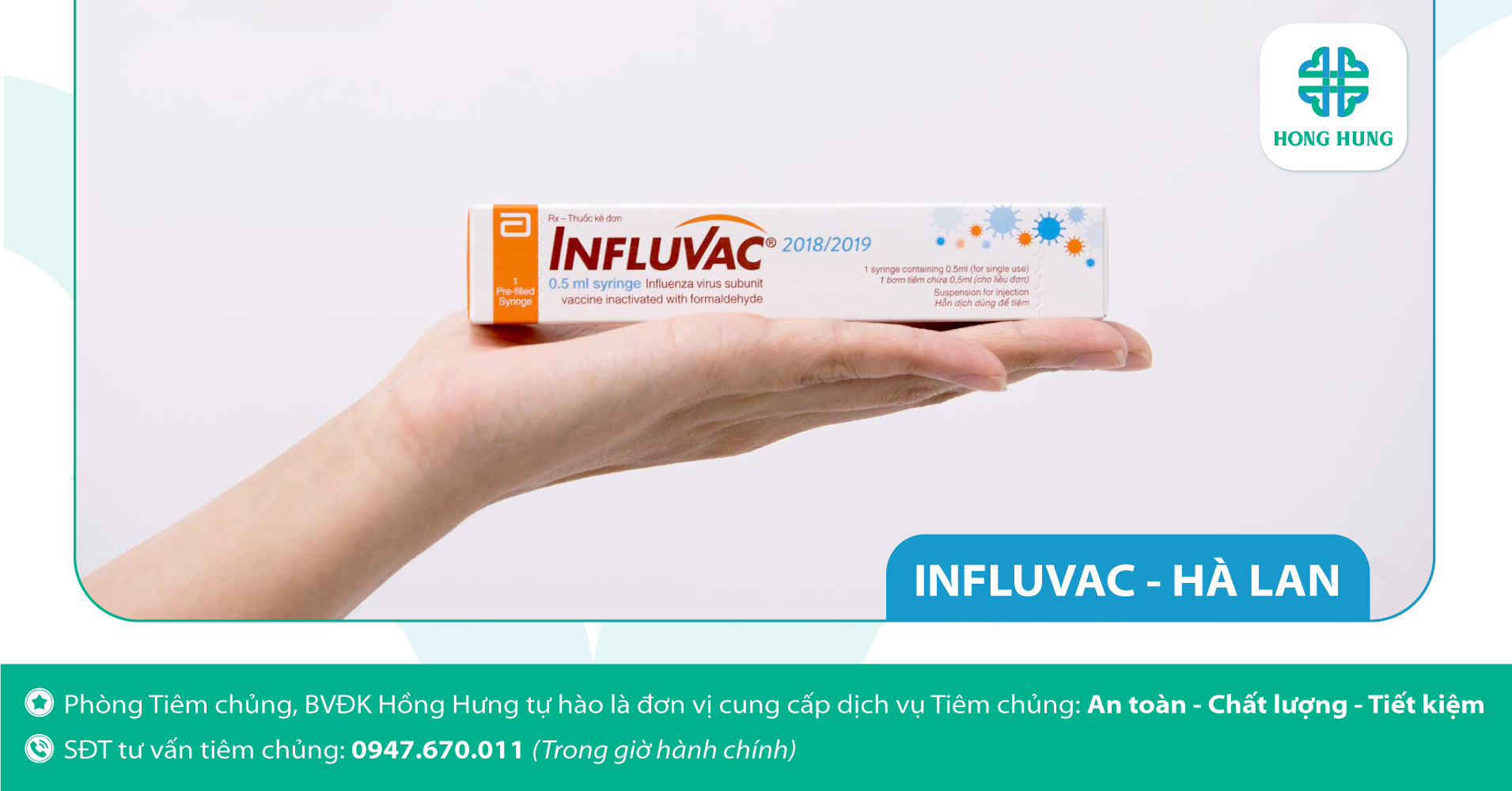 [Tổng hợp] Các loại vắc-xin chích ngừa cúm tại phòng Tiêm chủng BVĐK Hồng Hưng