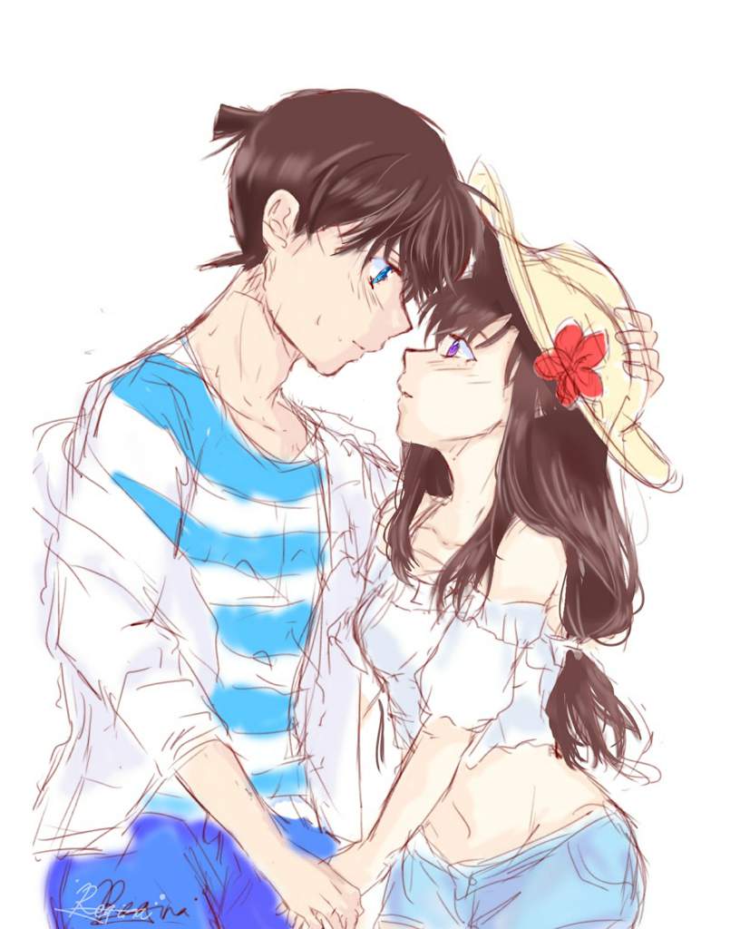 Hình ảnh Shinichi và Ran hôn nhau đẹp nhất