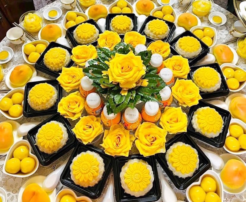 Mâm cúng đầy tháng bé gái