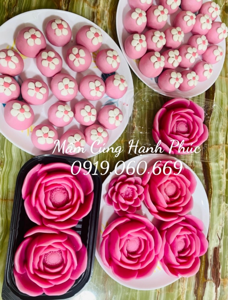 Mâm cúng đầy tháng bé gái